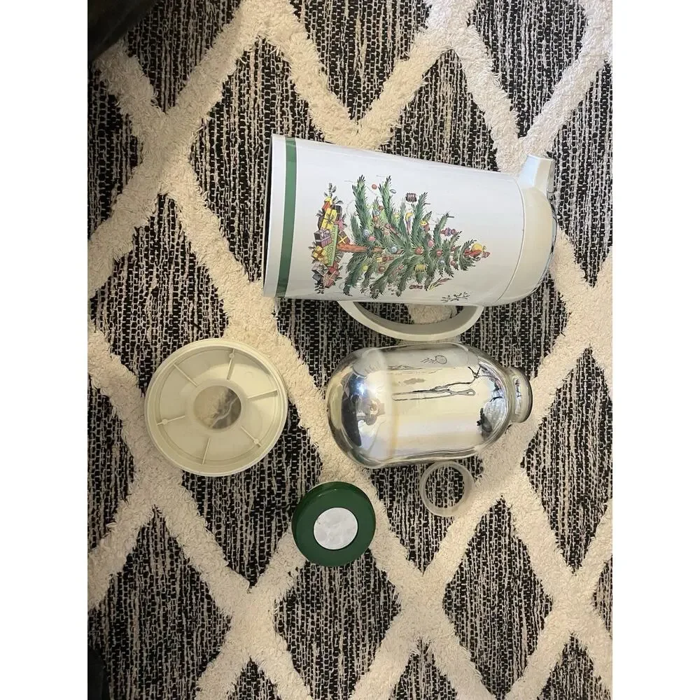 Vintage Spode Christmas Tree Thermal Carafe Thermos Pot Coffee Tea Hot Water